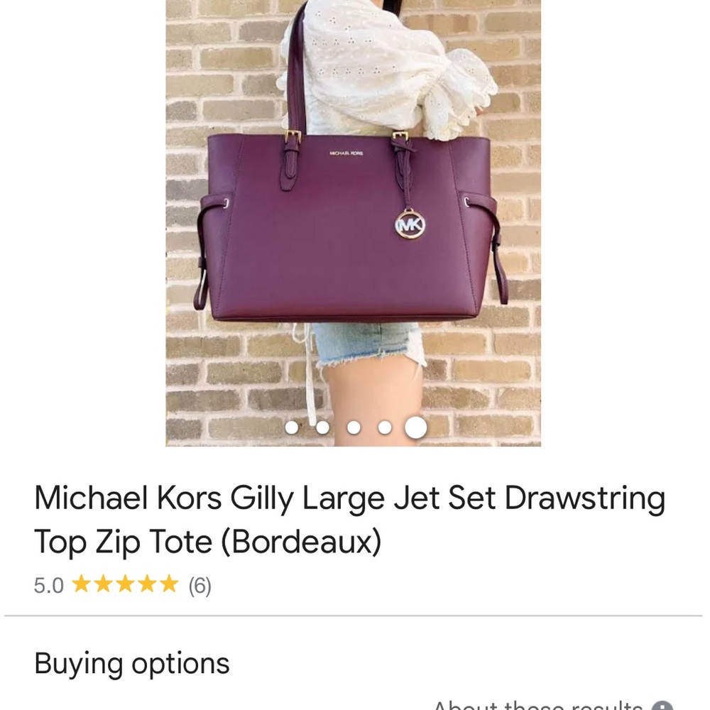 XL Michael Kors burgundy handbag